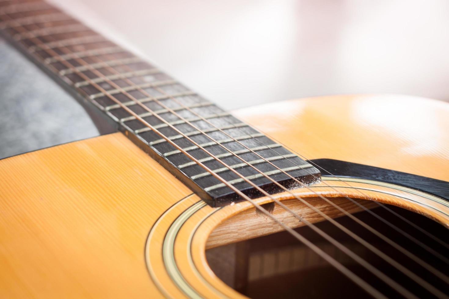 cuello de una guitarra foto