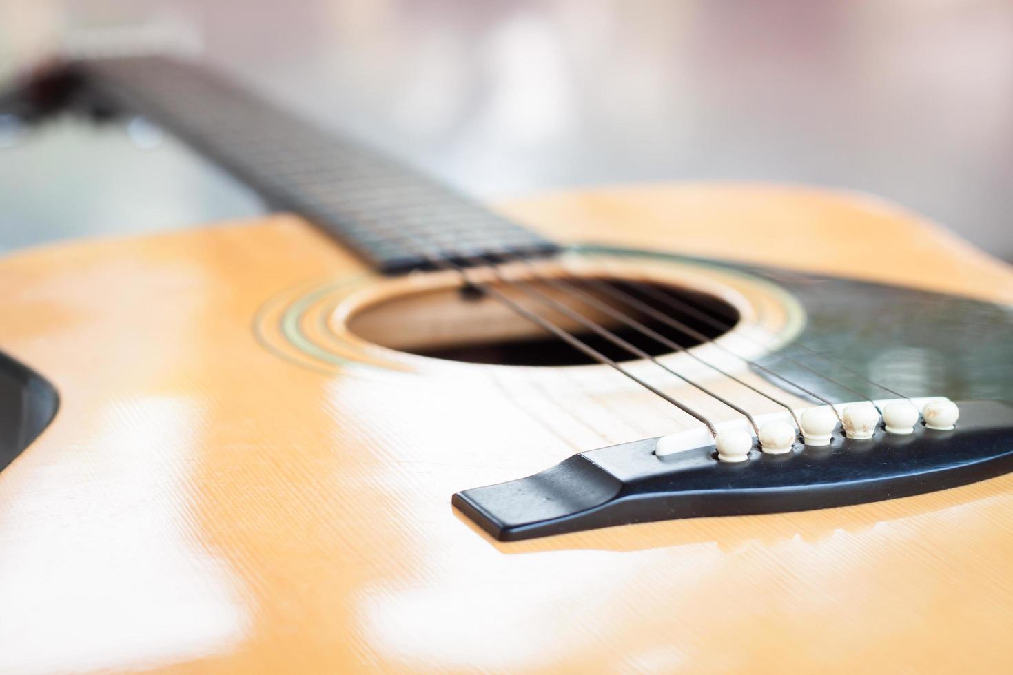 plano detallado de una guitarra foto