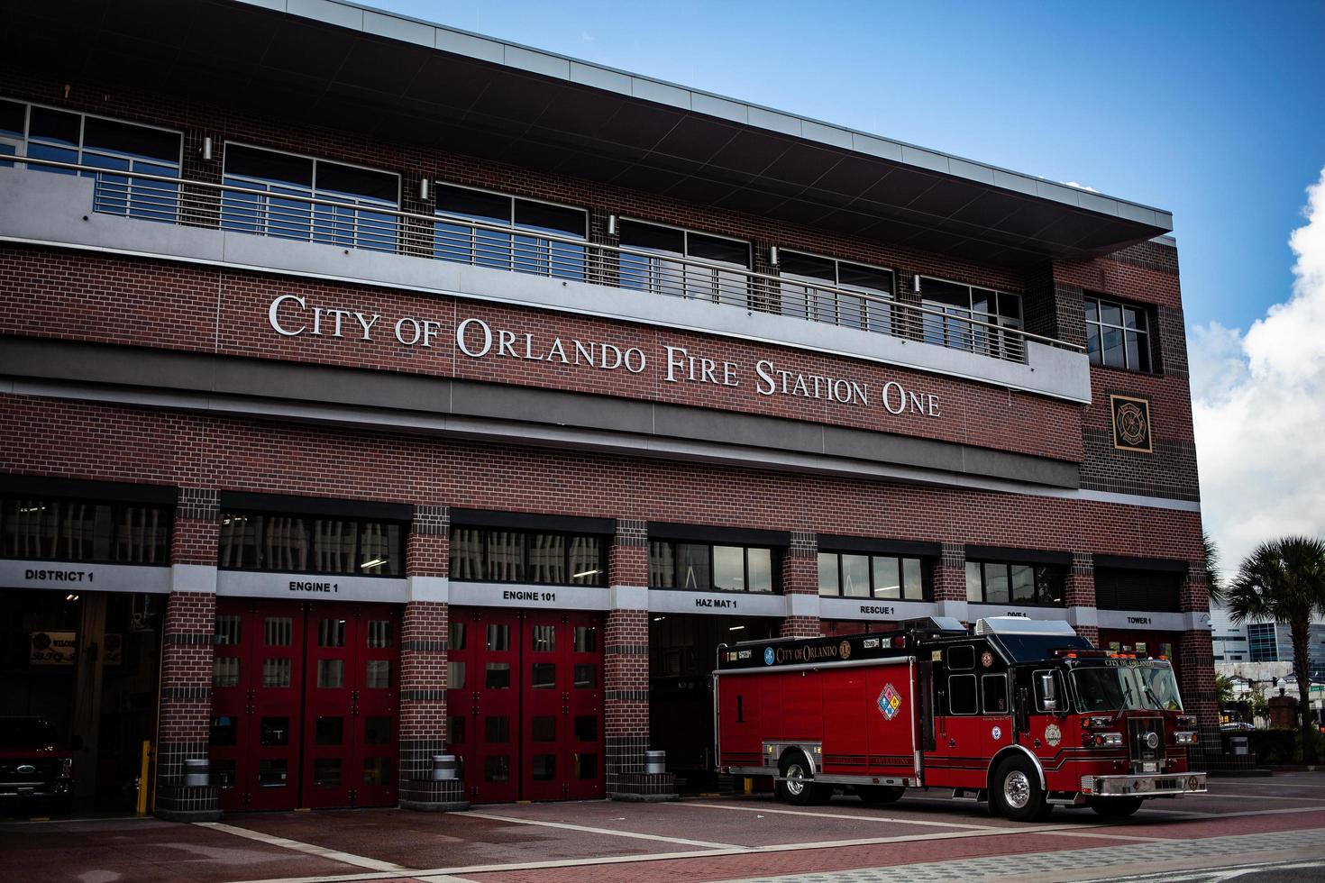 orlando, florida, 2020 - ciudad de orlando estación de bomberos uno foto