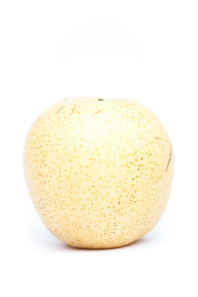 Pear on a white background with copy space photo