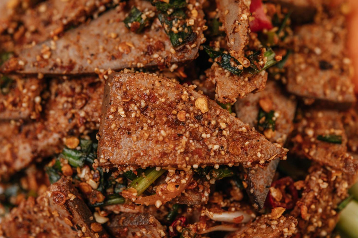 Pork liver salad photo