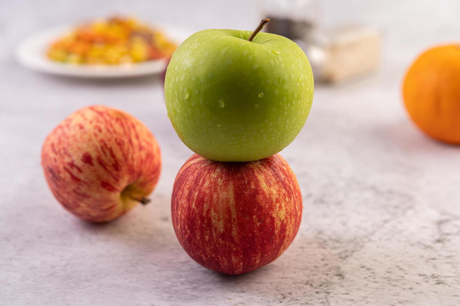 Apples on the kitchen counter photo