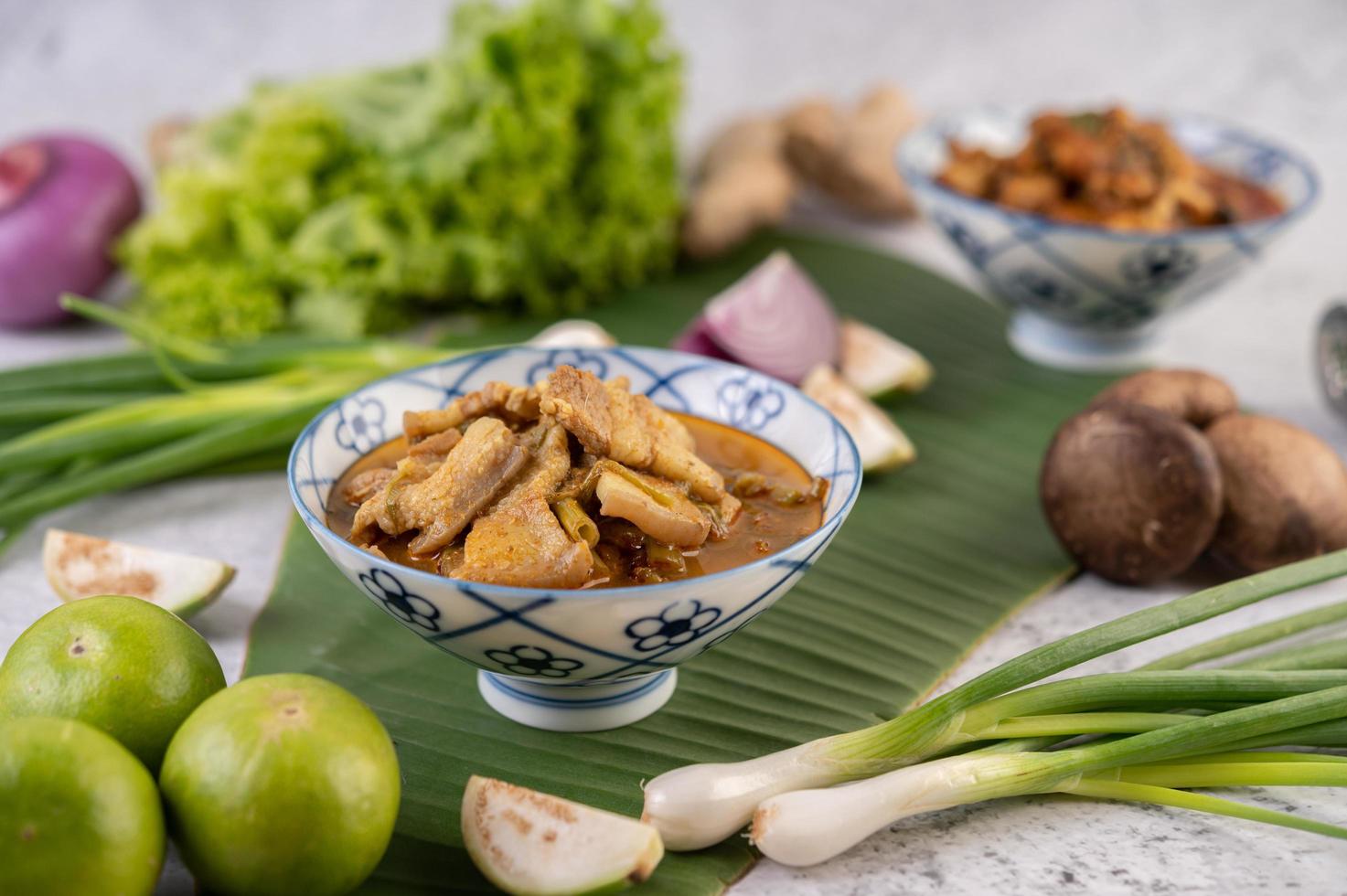 Red curry with pork belly 1827138 Stock Photo at Vecteezy