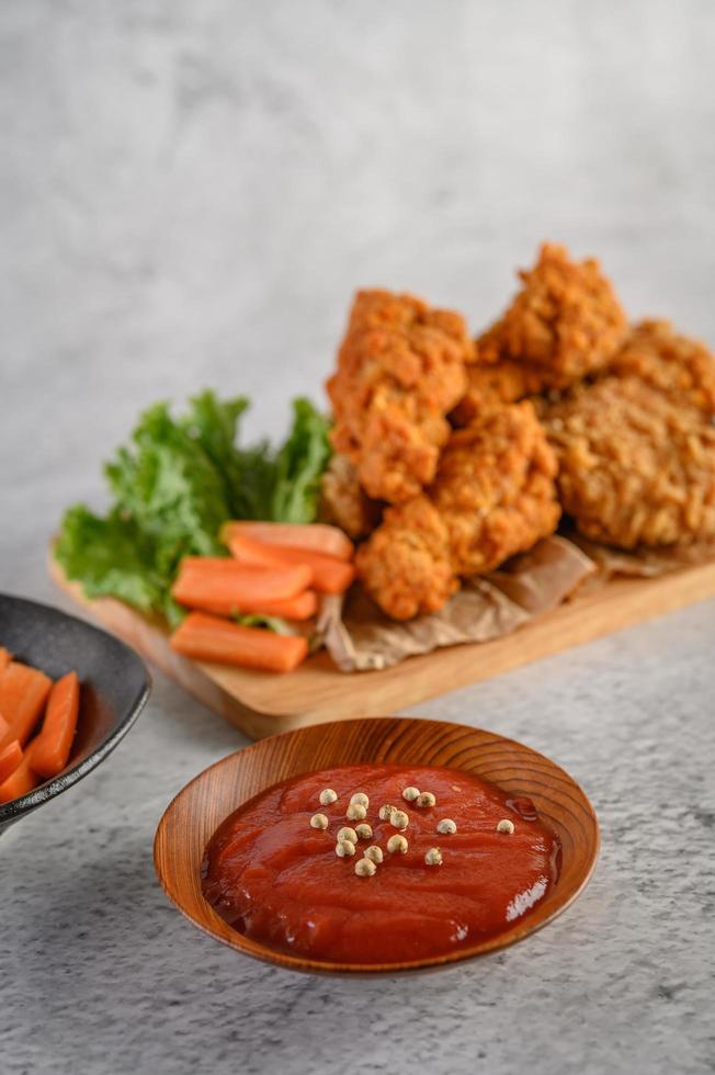 Crispy fried chicken tenders photo