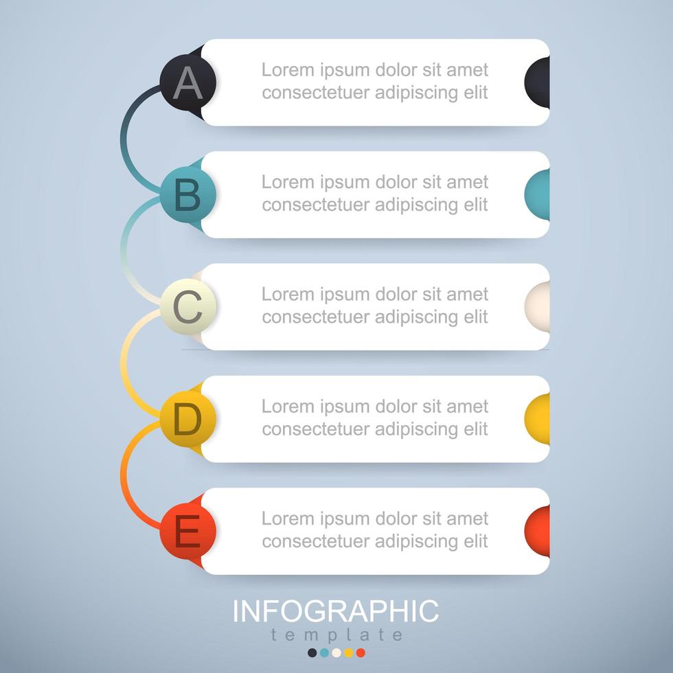 plantilla de infografía moderna con subtema vector