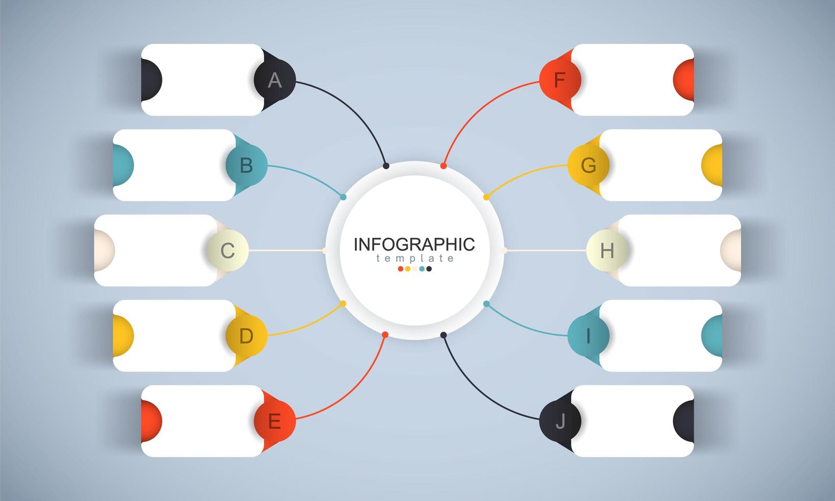 Modern infographic template with sub-topic vector