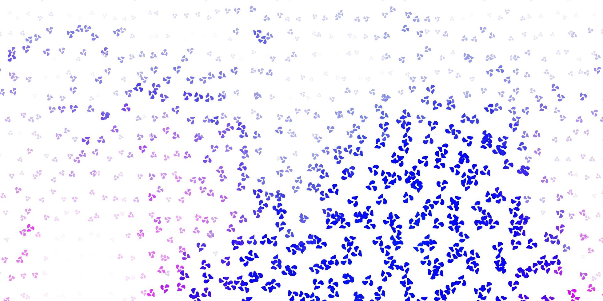 Light pink, blue vector background with random forms.