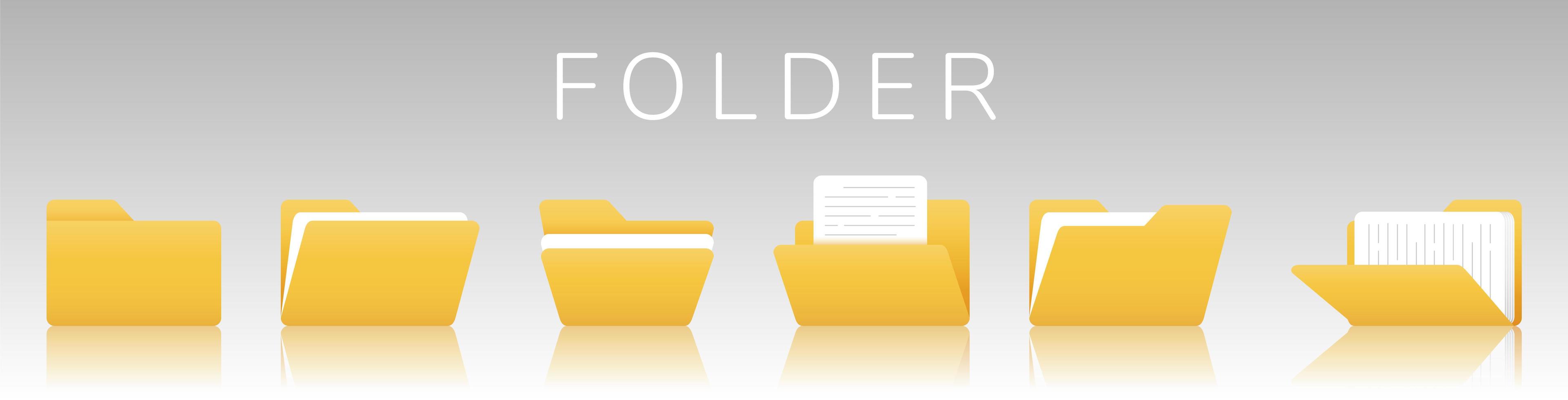 Set of Folder icons vector