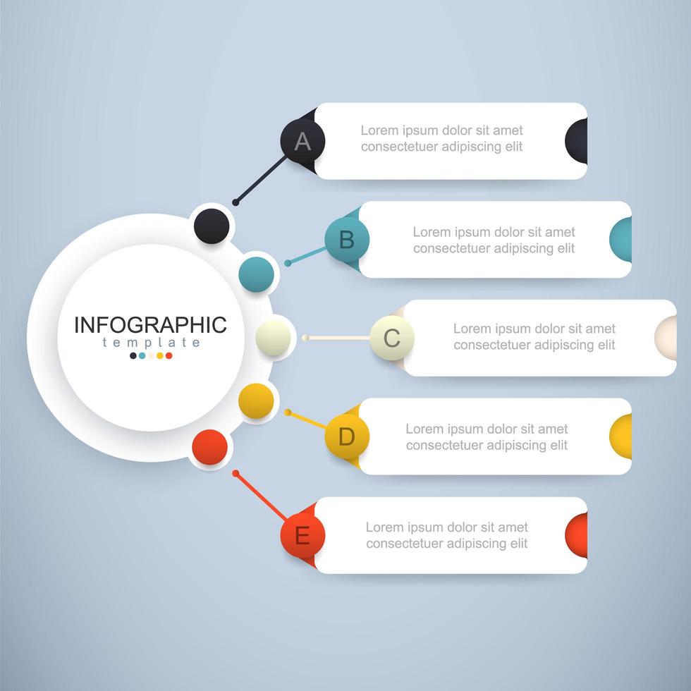 Modern infographic template with sub-topic vector