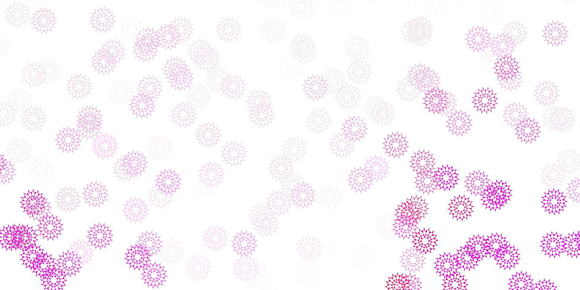 diseño natural de vector rosa claro con flores.