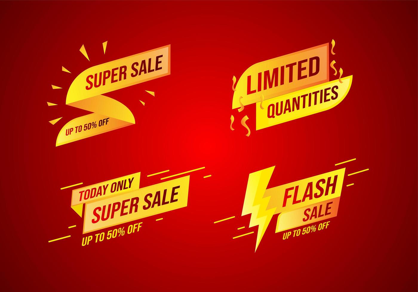 sale banner design collection vector