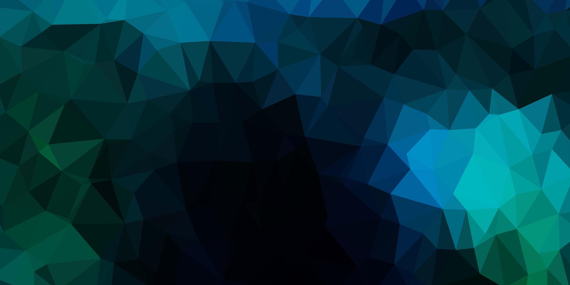 diseño de mosaico de triángulo vector azul oscuro, verde.