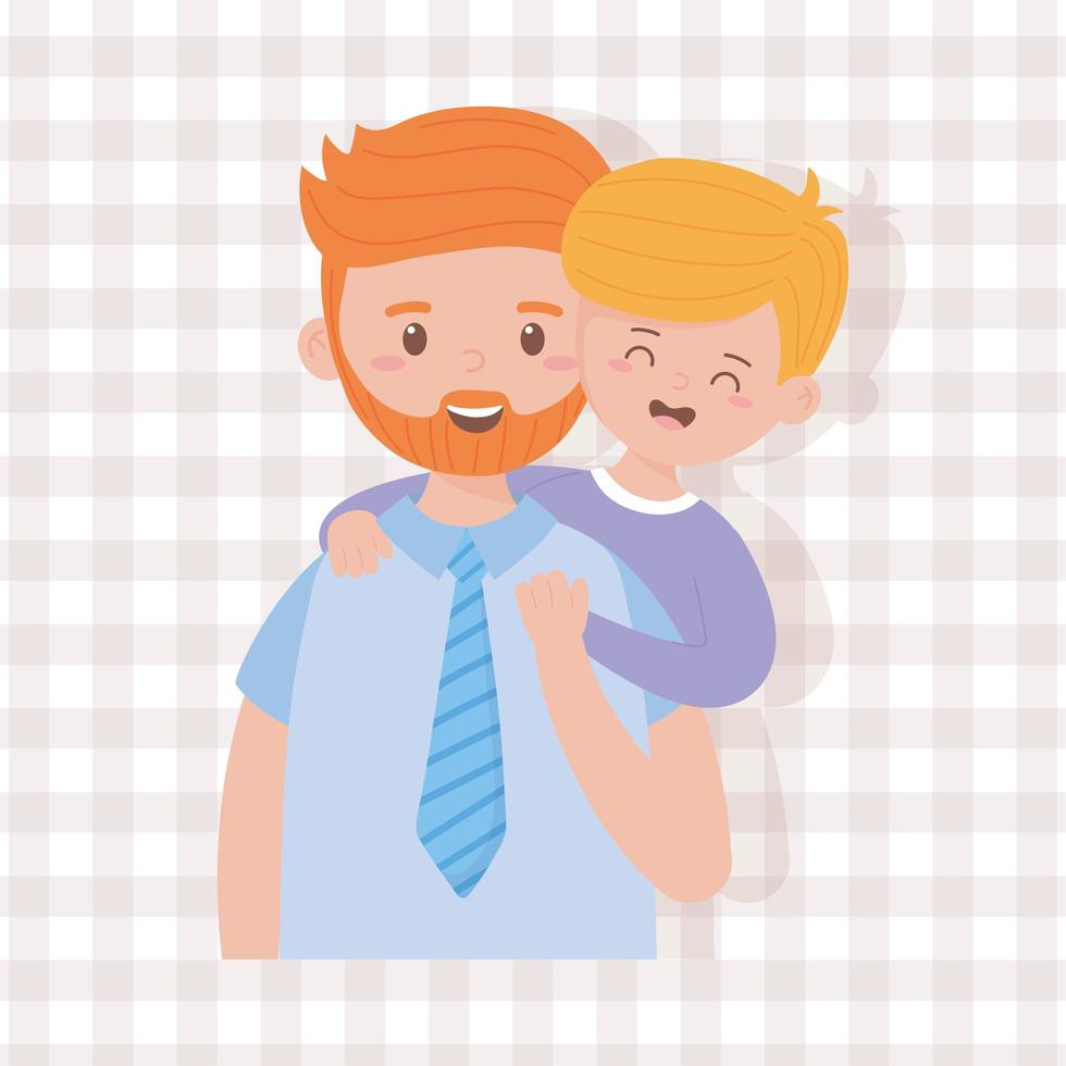 Father and son vector design