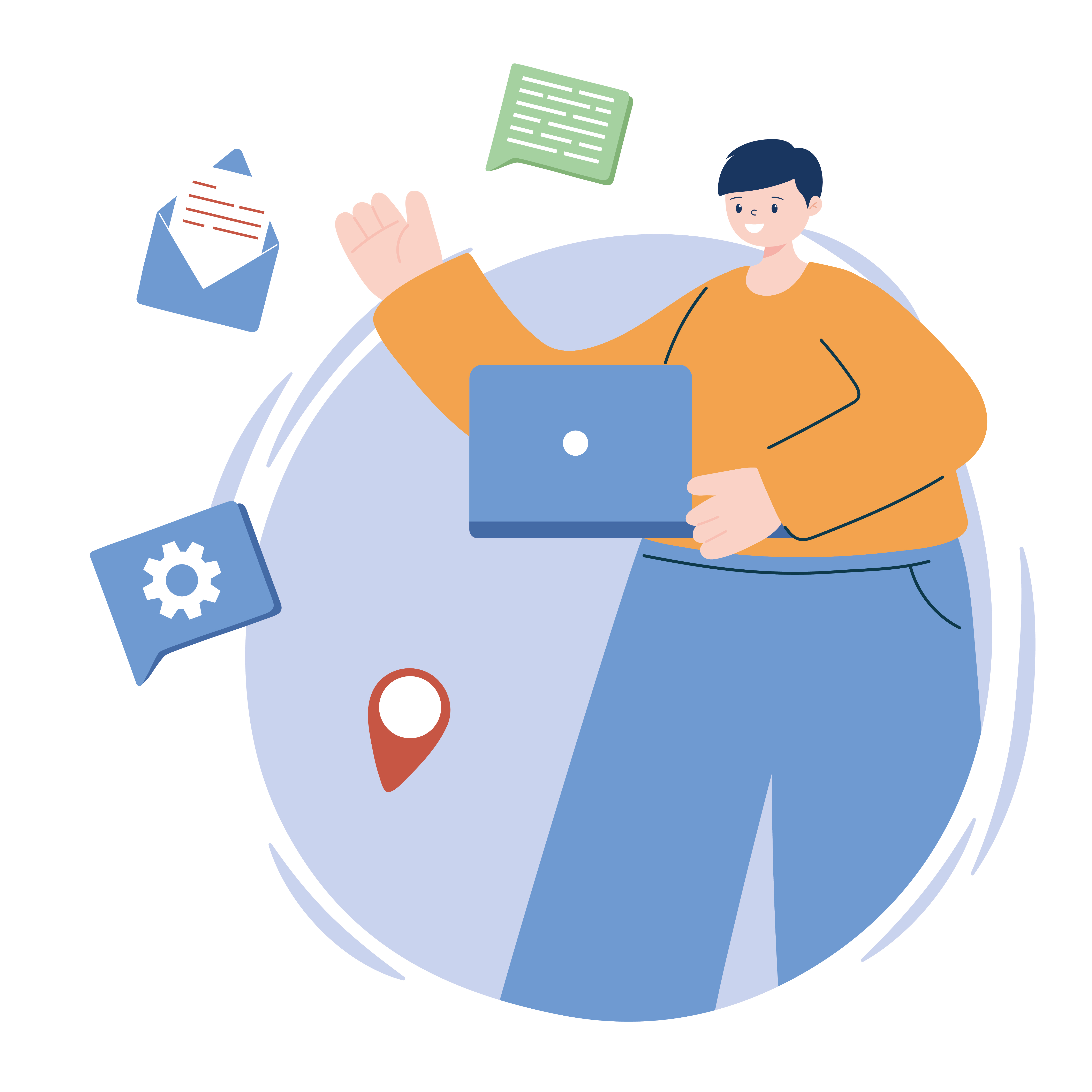 Man with laptop vector design 1827752 Vector Art at Vecteezy