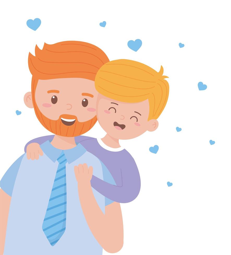 diseño vectorial de padre e hijo vector