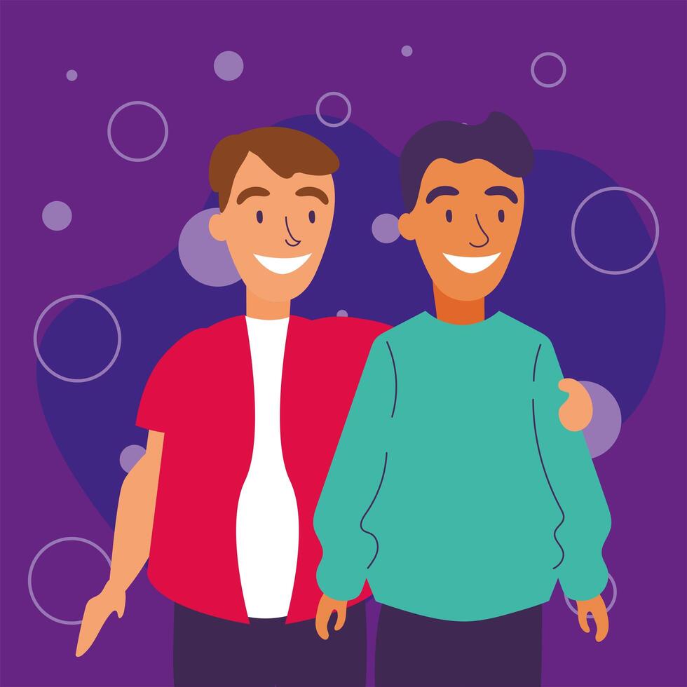 men avatars friends design vector