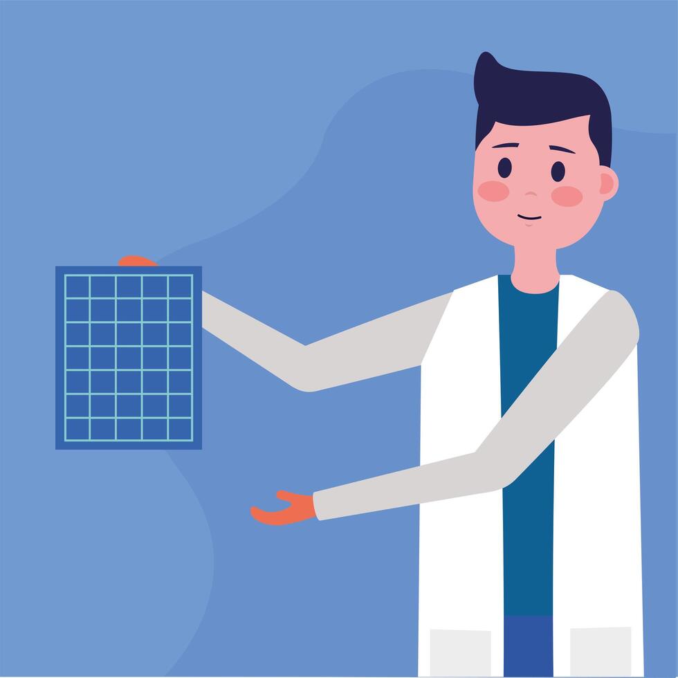 male doctor with uniform and document design vector