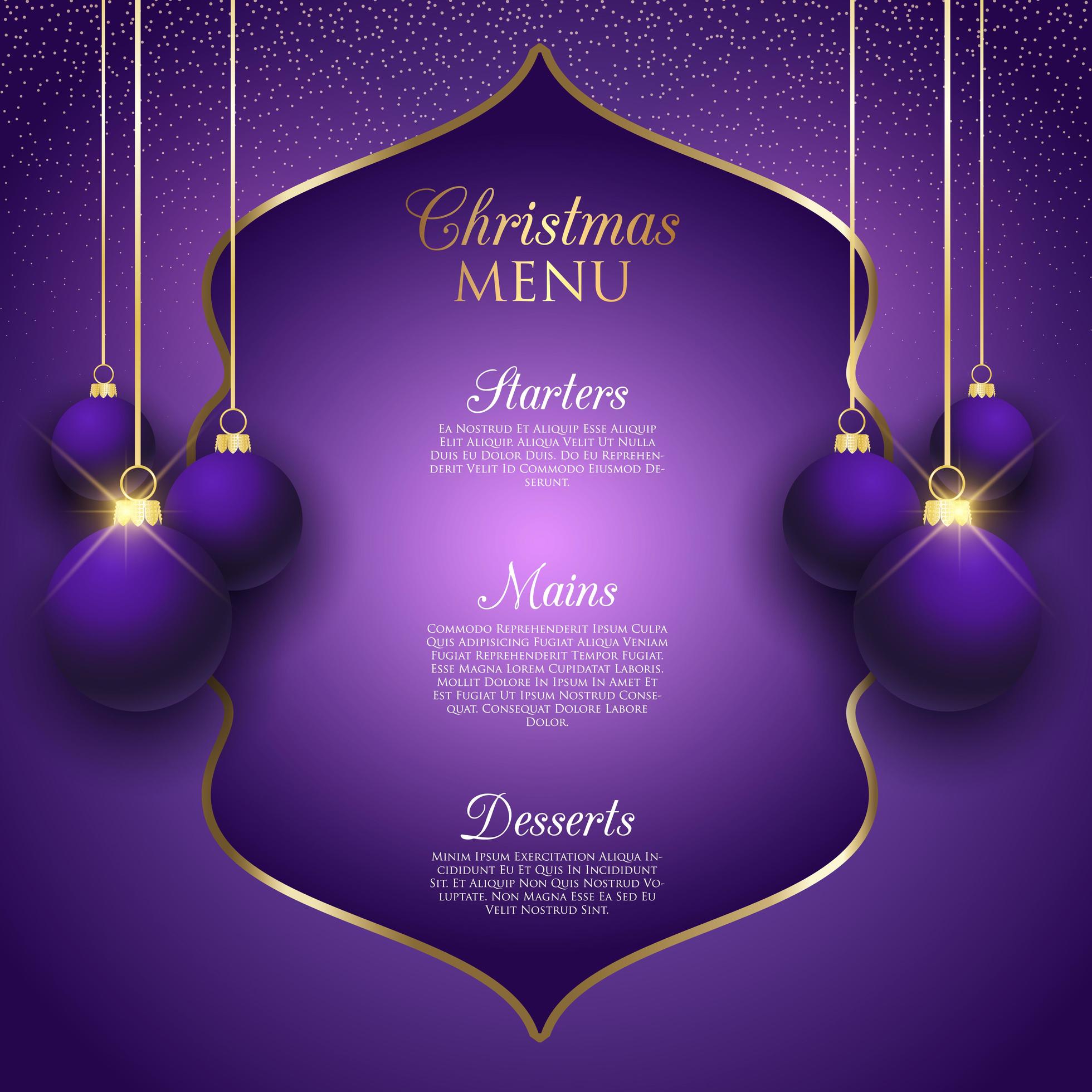 Elegant Christmas menu design 1828380 Vector Art at Vecteezy