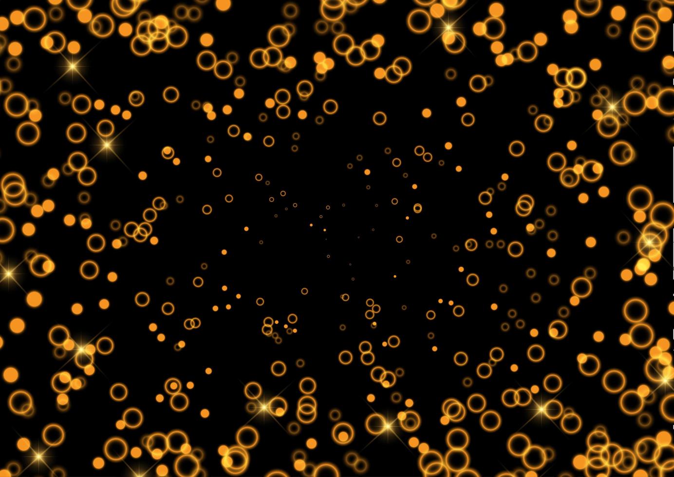 Gold bokeh lights background design vector