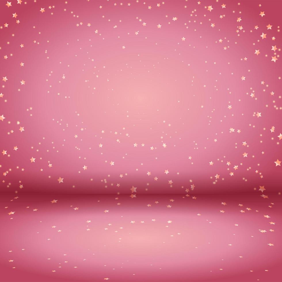 Display background with gold stars vector