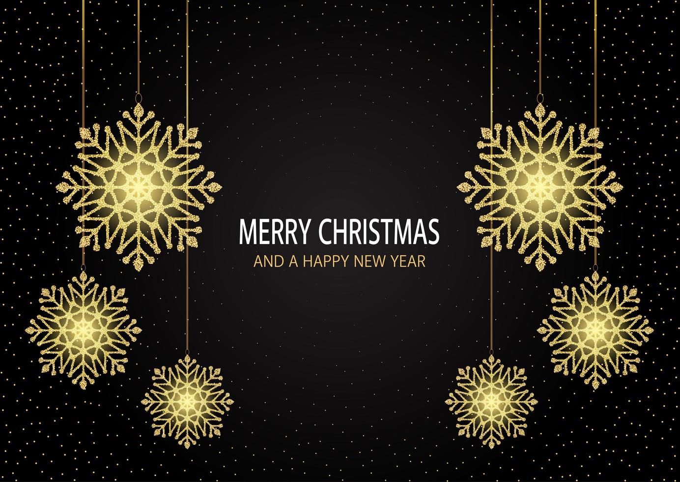 Christmas background with sparkling snowflakes vector