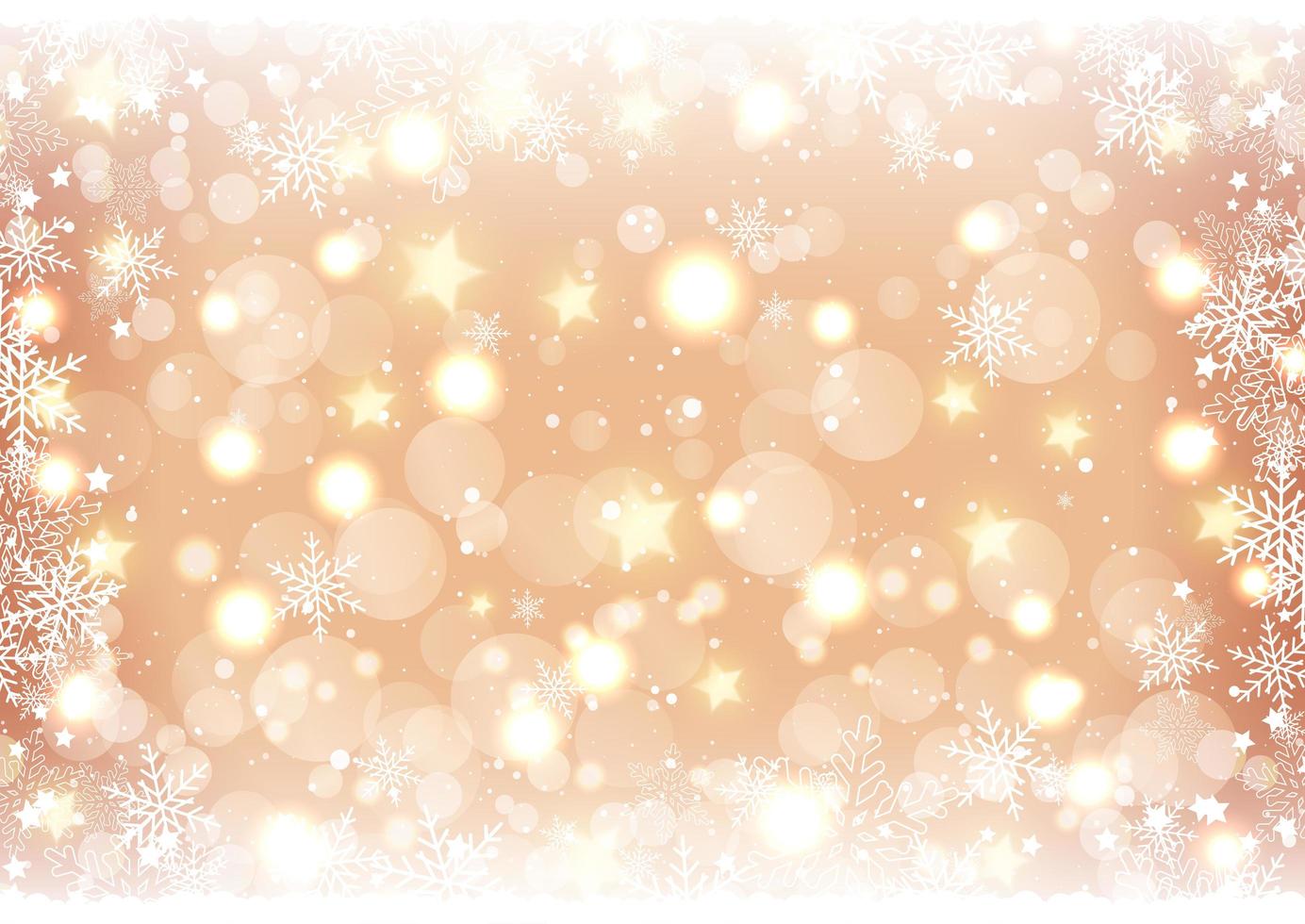 Golden Christmas snowflake background vector