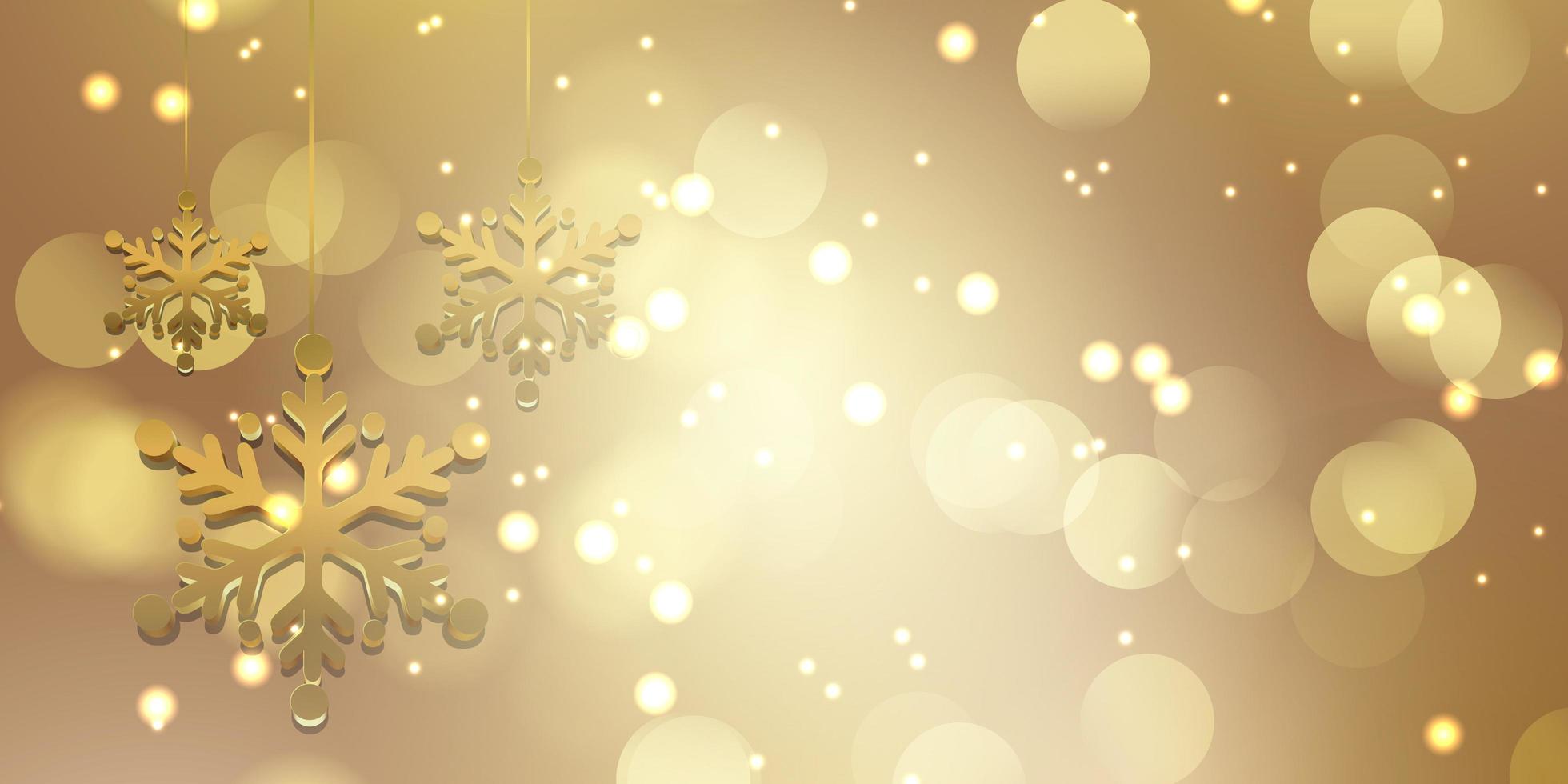 Gold Christmas snowflake design vector