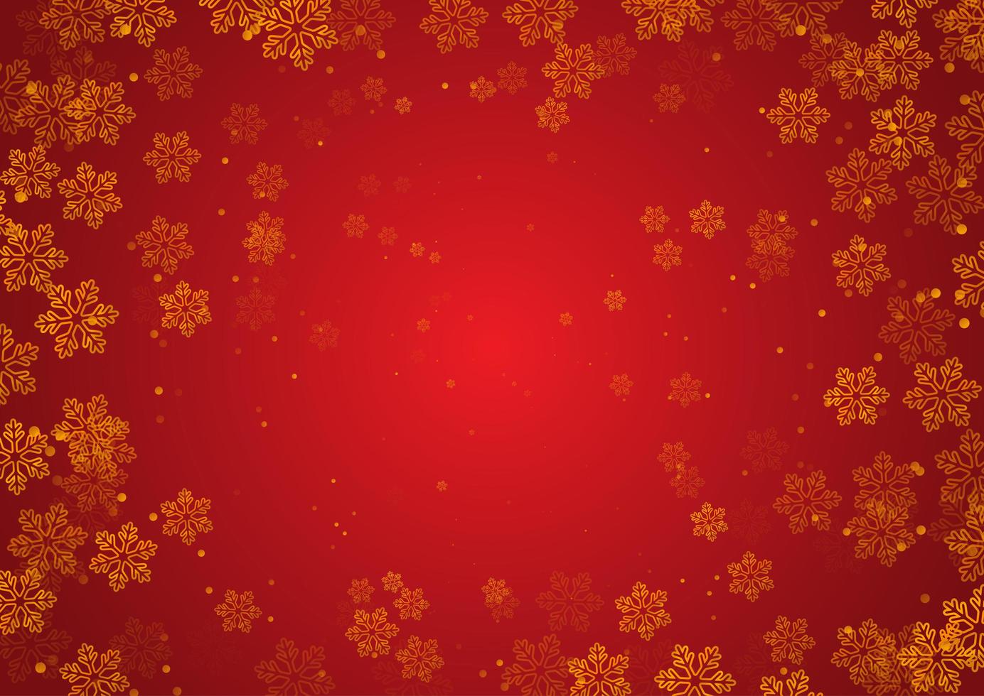 Golden christmas snowflakes vector