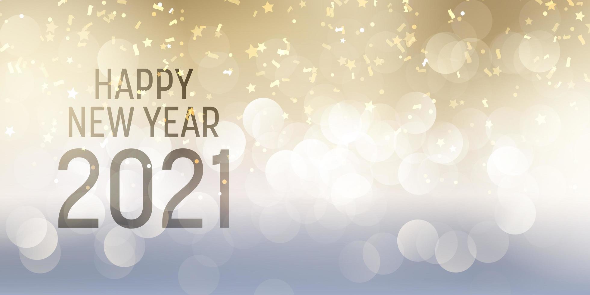 Decorative Happy New year banner design vector