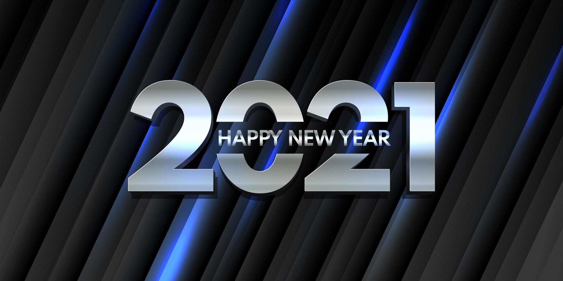 diseño de banner moderno feliz año nuevo vector