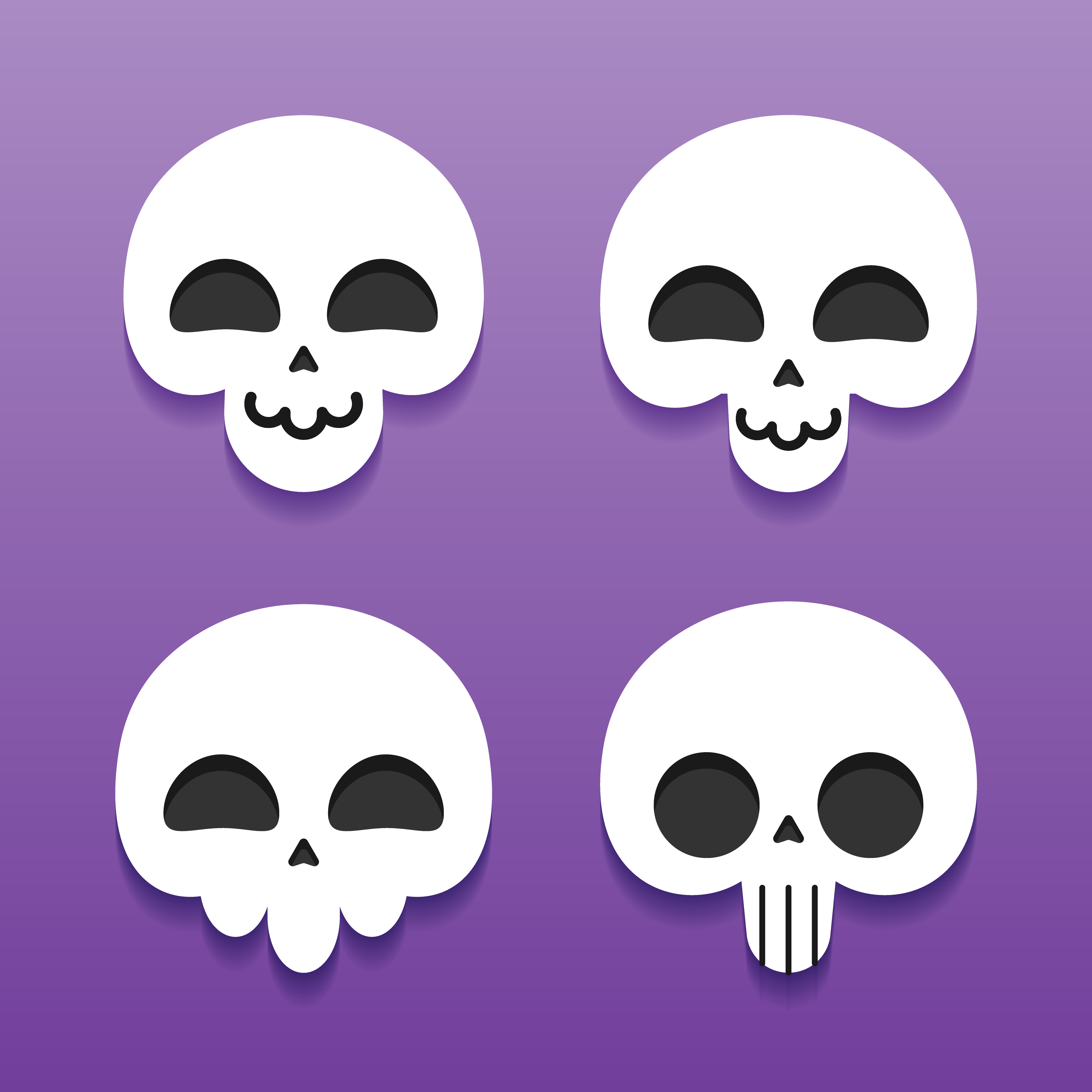 Cute Skull Cartoon Character Collection 1828482 Vector Art at Vecteezy Cute Skull Cartoon Character Collection 1828482 Vector Art at Vecteezy