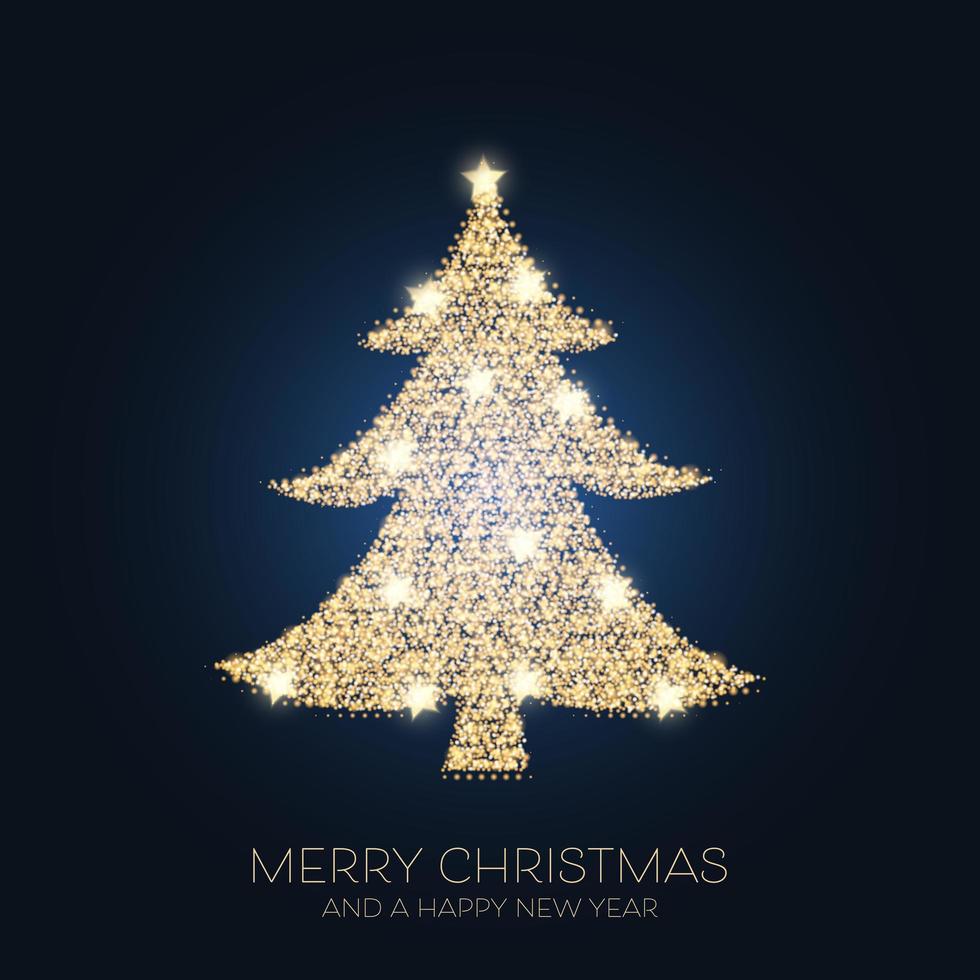 Sparkle Christmas tree design vector