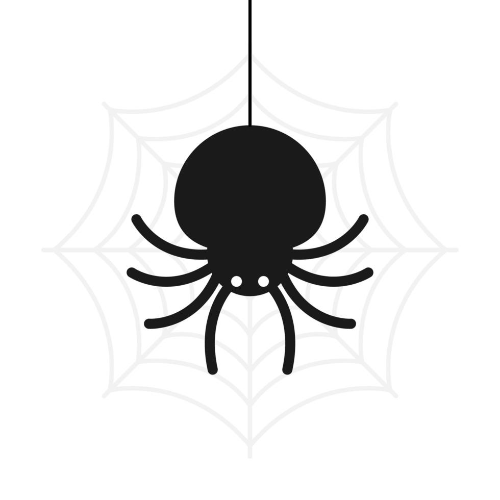 Ilustración de vector de dibujos animados de araña linda para halloween