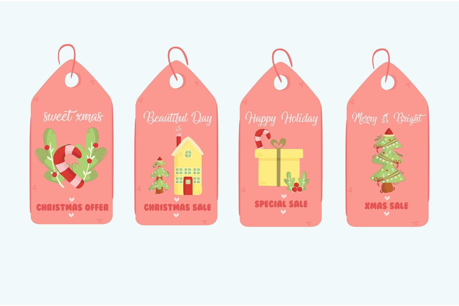 Christmas Sale Tag Illustration vector