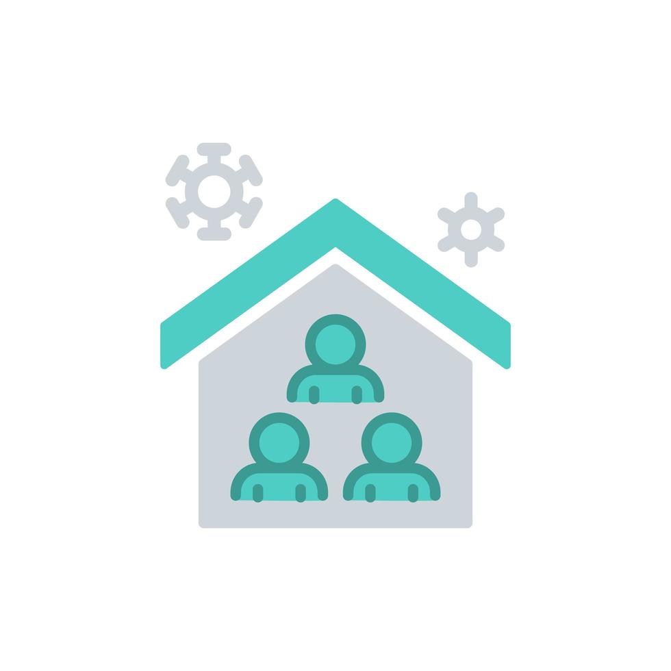 Work From Home or Stay at Home Flat Icon vector