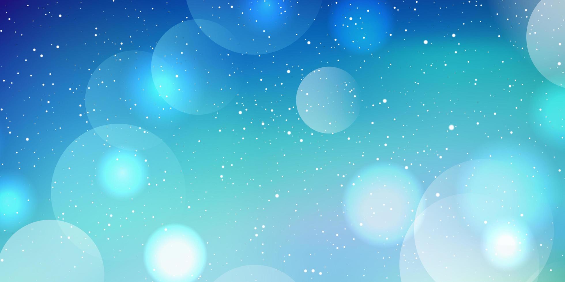 Christmas banner with bokeh lights and snow design vector