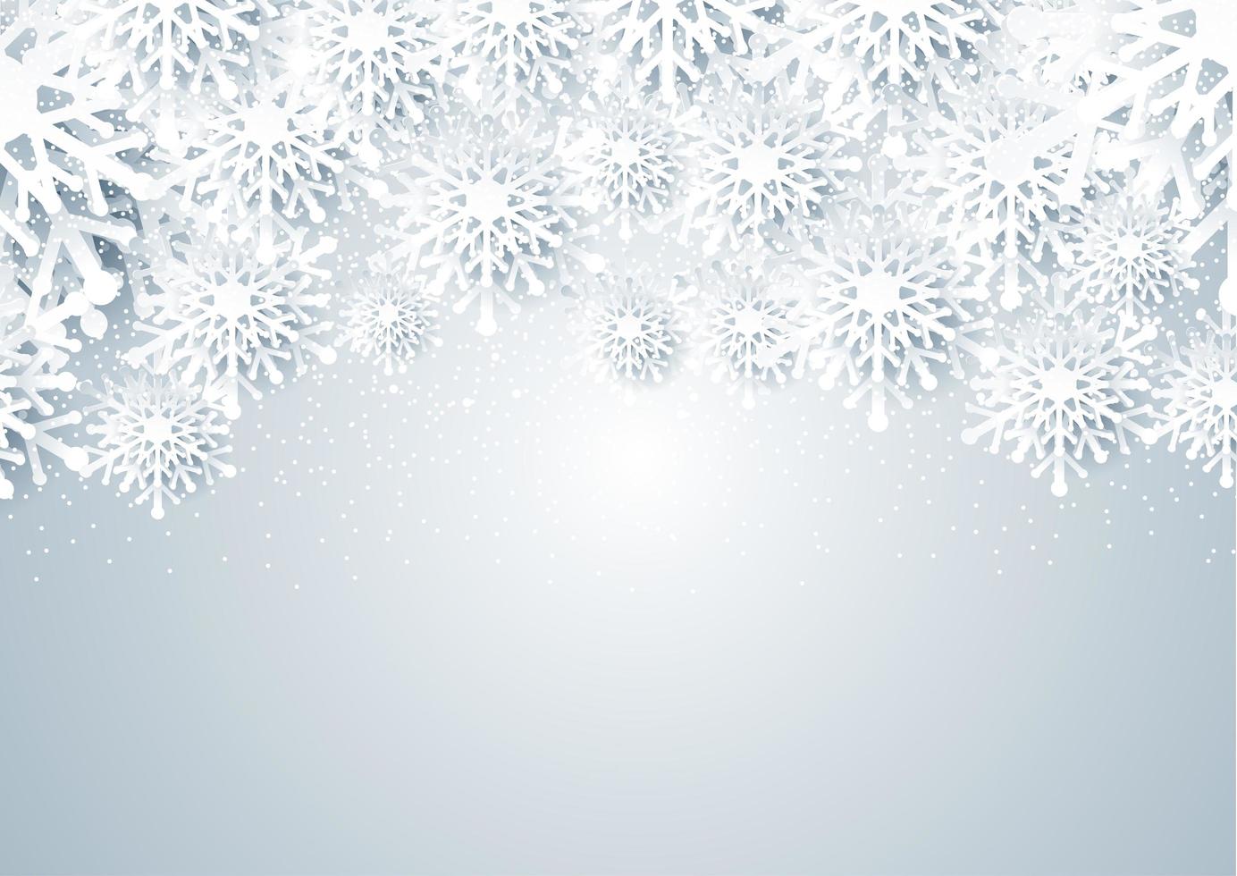 Papercut style Christmas snowflakes design vector