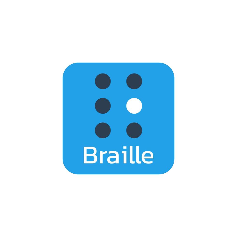 Braille language icon vector