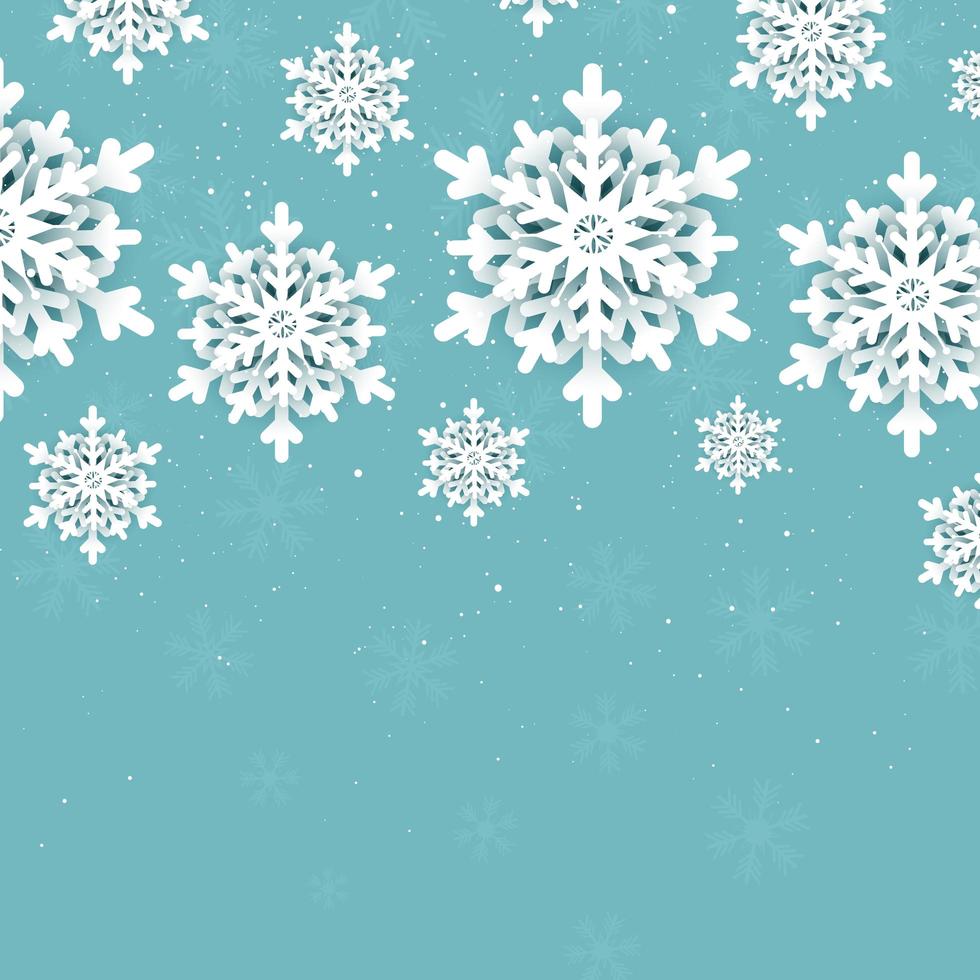 Christmas snowflakes background vector