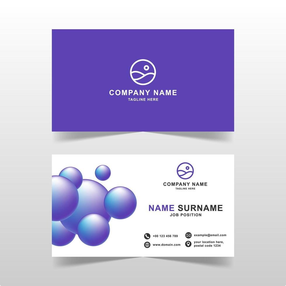 Modern business card vector template