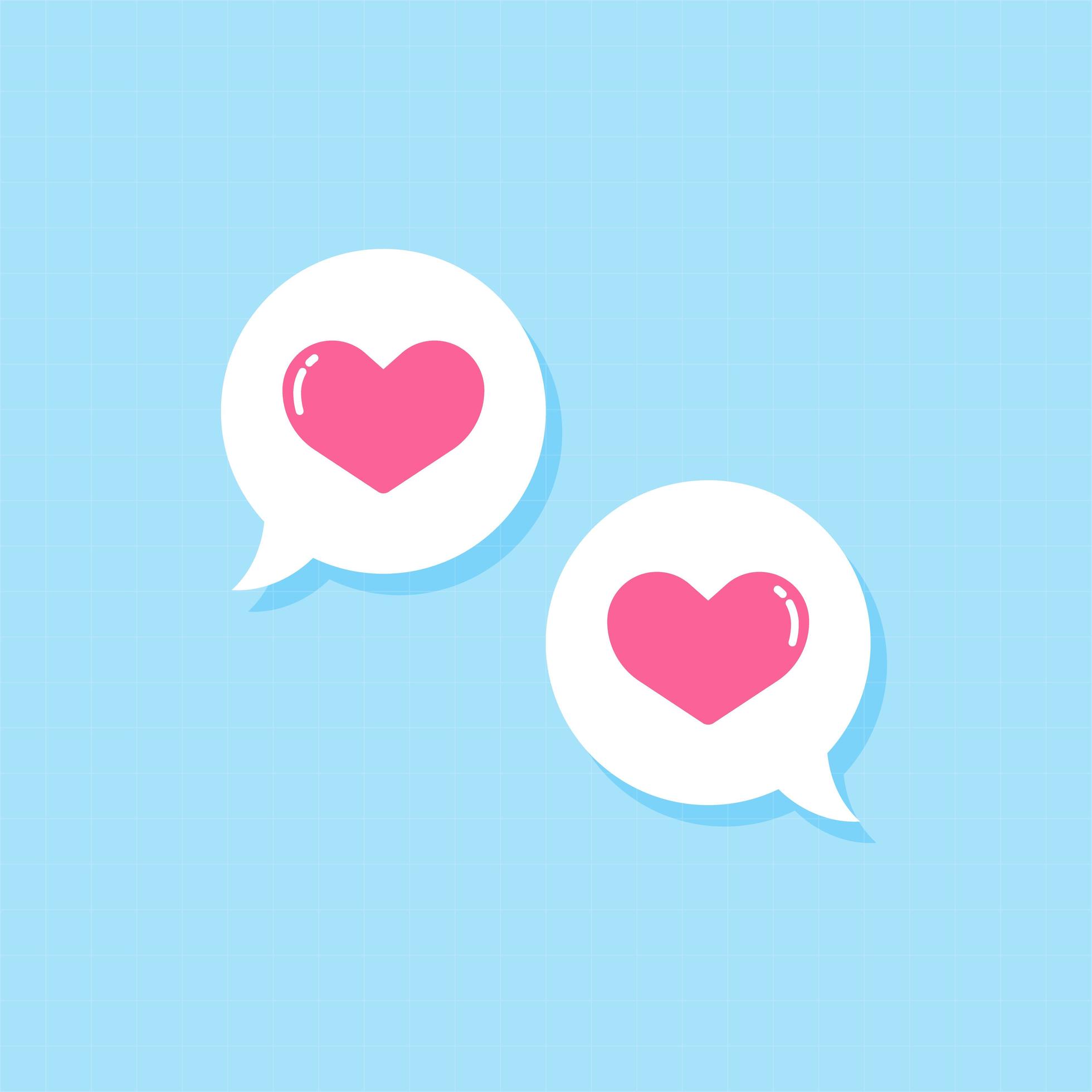 Download Speech balloon that sends love messages to each other icons 1828623 Vector Art at Vecteezy