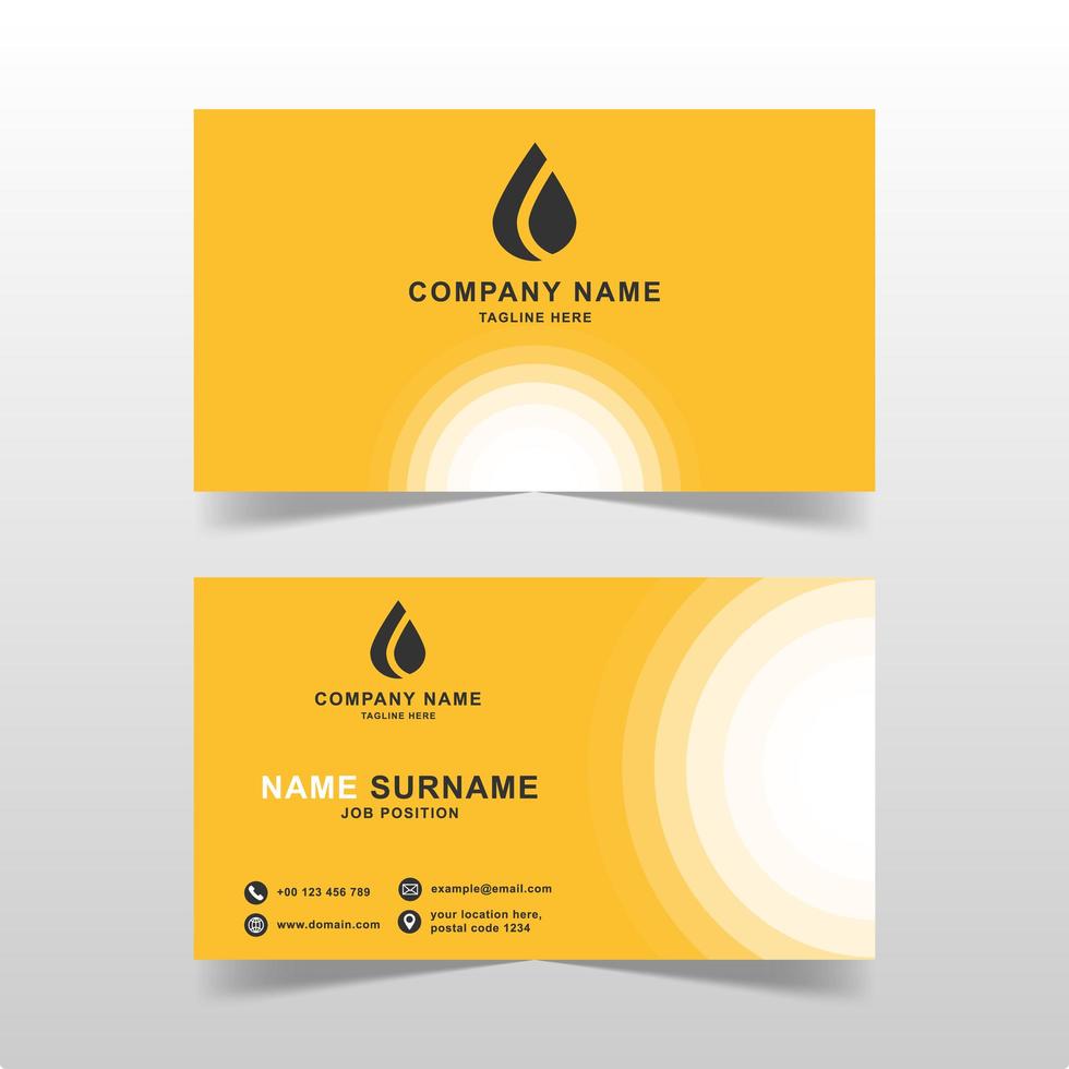 Modern business card vector template