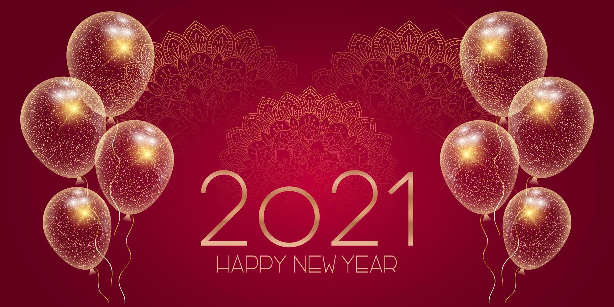 Decorative Happy New Year banner design vector