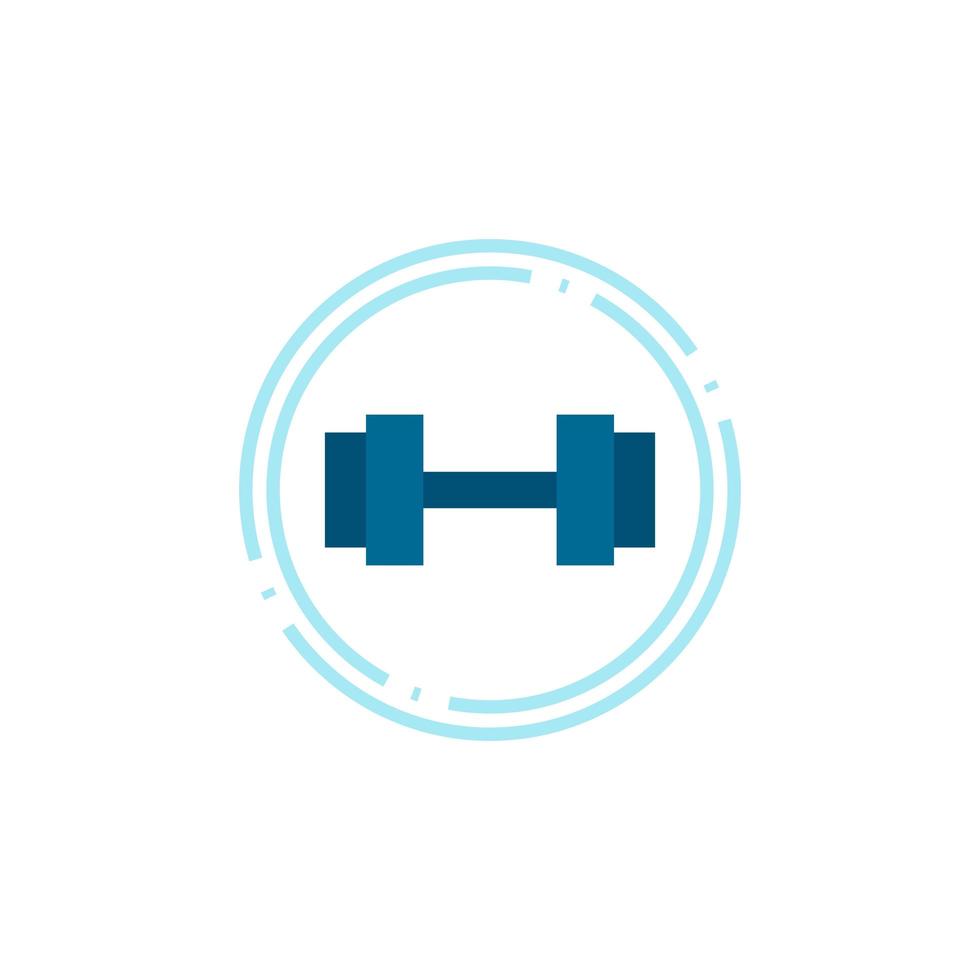 Dumbbell flat icon vector