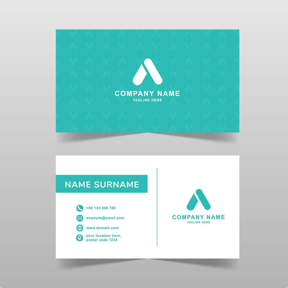 Minimalist business card vector template