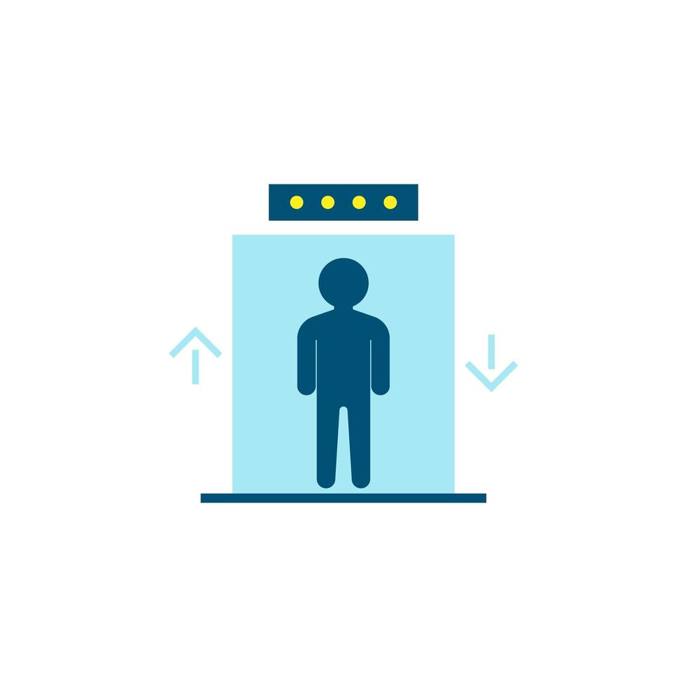 Elevator flat icon vector