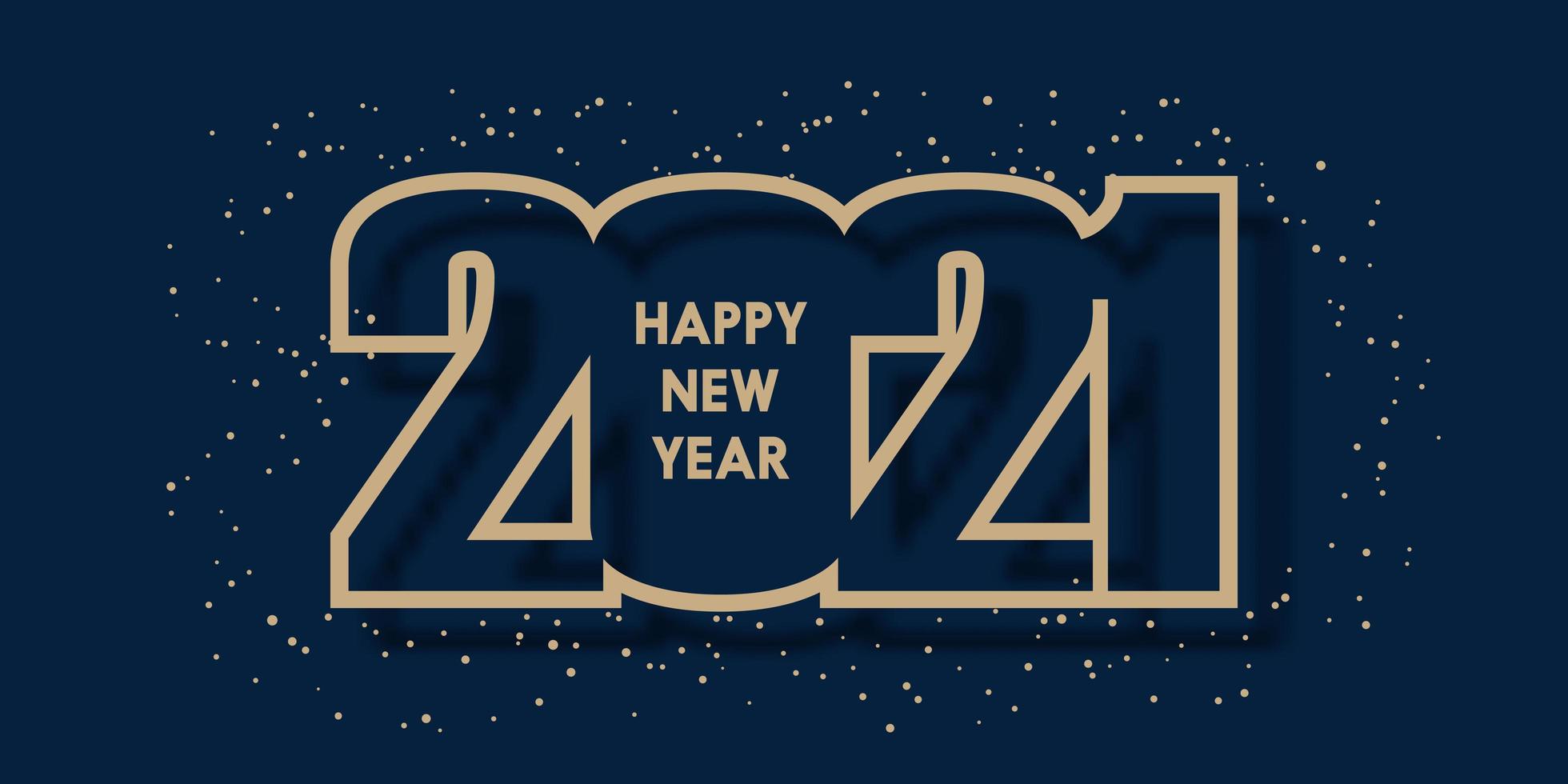 feliz año nuevo diseño de banner vector