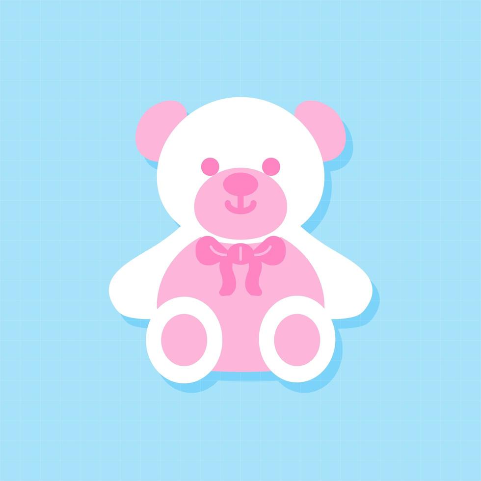 Cute teddy bear icon vector