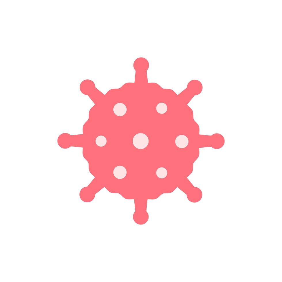 icono de diseño plano de virus vector