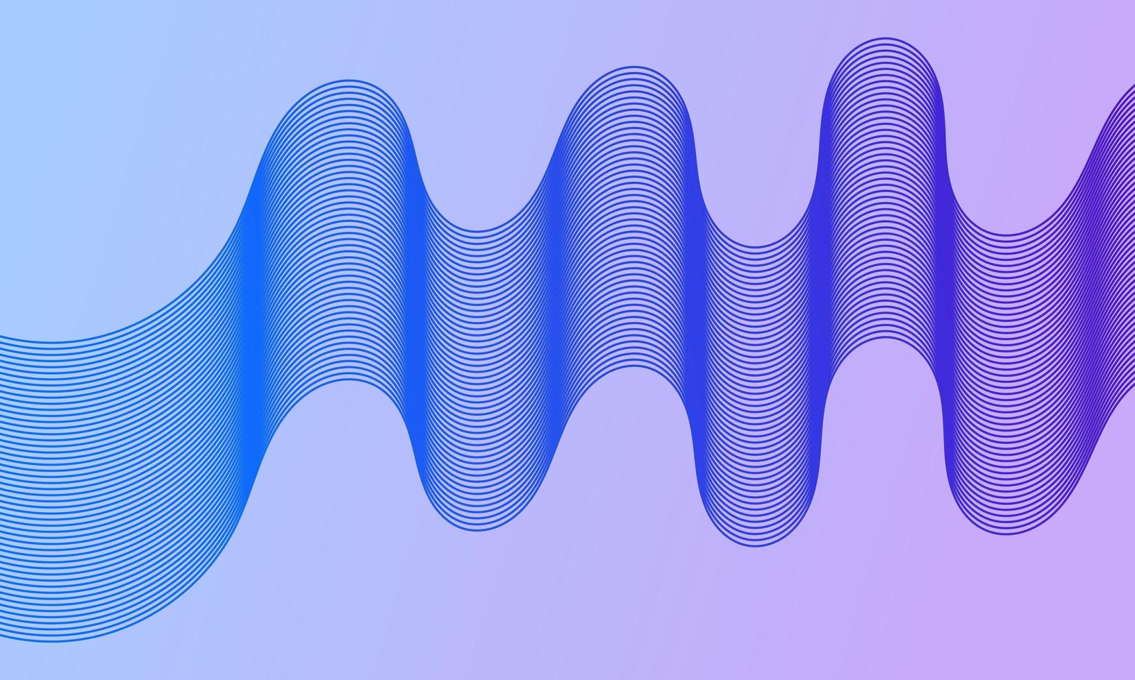 Modern abstract background with blue wavy lines vector